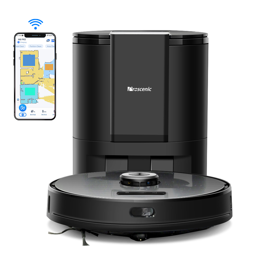 Proscenic M8 Pro умный робот-пылесос с автоматическим пылесборником 2 в 1 для вакуумной уборки LDS 8,0 Лазерная навигация