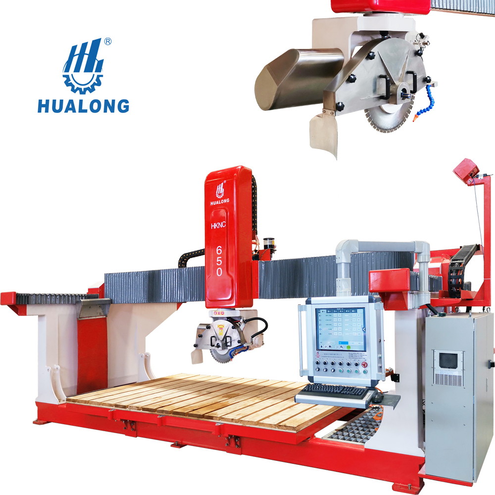 HUALONG оборудование для работы с камнем HKNC-650 мраморный резак машина 5 осей CNC мостовая пила для резки гранита кварцит столешницы фотографические фоны для детских праздников