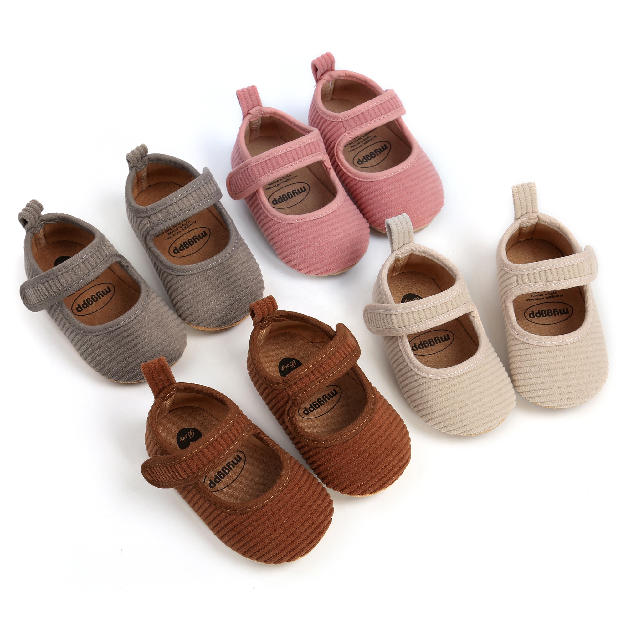 Designer Hard Bottom Baby Newborn Infant Mary Jane Prewalker Soft Toddler Girl Shoes