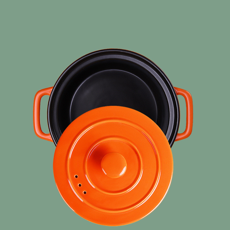 Dropshipping wholesale soup pot restaurant china stew cooking pot Ceramic round casserole with lid fast shipping