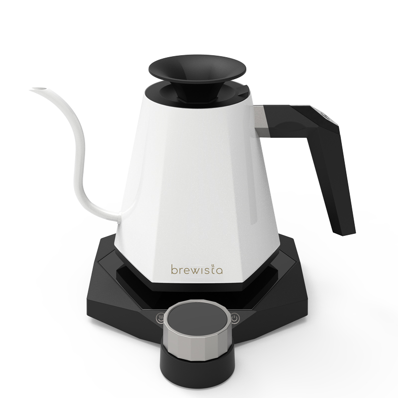 Brewista X Series Портативный 0.8L Gooseneck Регулируемая нержавеющая сталь кофейник 220v двухслойный Электрический чайник
