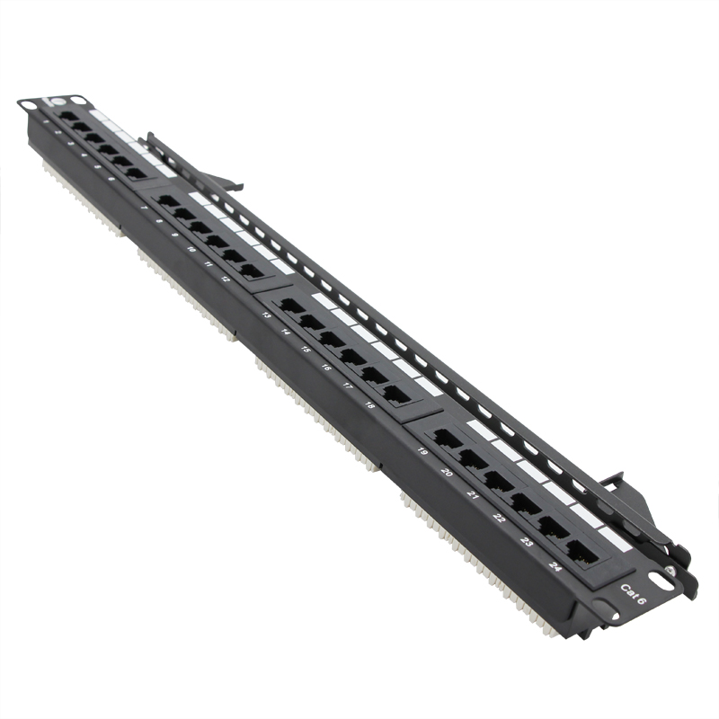 Сетевая кабельная система VCOM Blank 1U RJ45 UTP Cat6 патч-панель с 24 портами