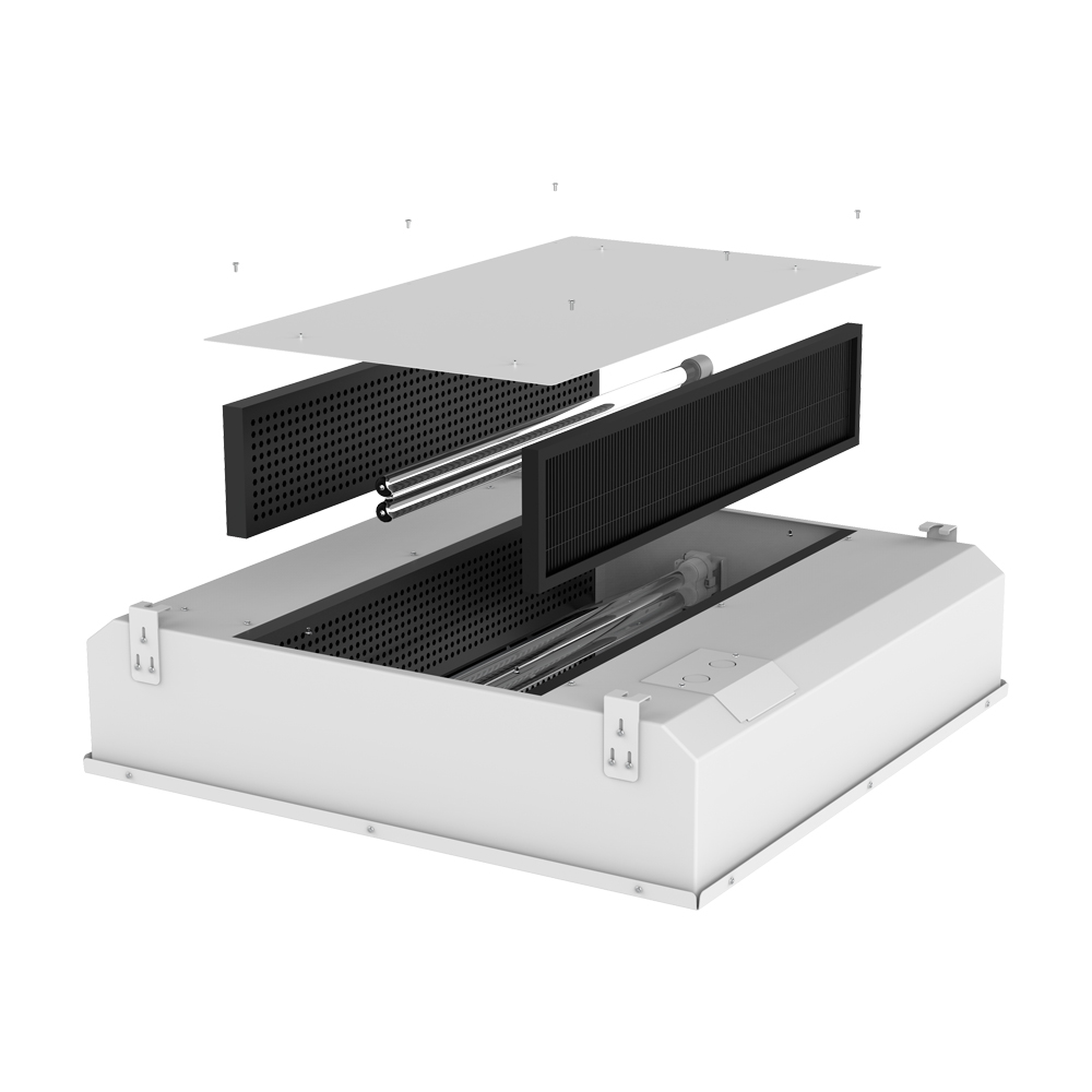 2021 UVC disinfection sterilization ceiling mounted LED flat panel 2 in 1 uvc led ceiling light