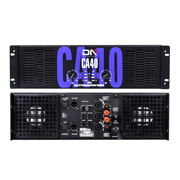 CA40 3U типа H, 2 канала 2000w 2200w 4400w 4500w пропускная способность глубокий бас-цепь аудио усилитель мощности живой звук усилитель