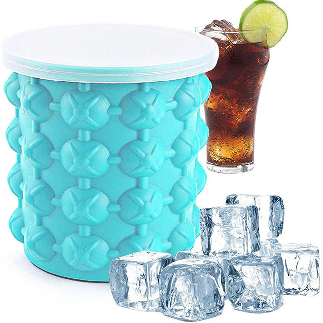 2021 New Fast Cooling Home Bar Silicone Ice Cube Maker Bucket