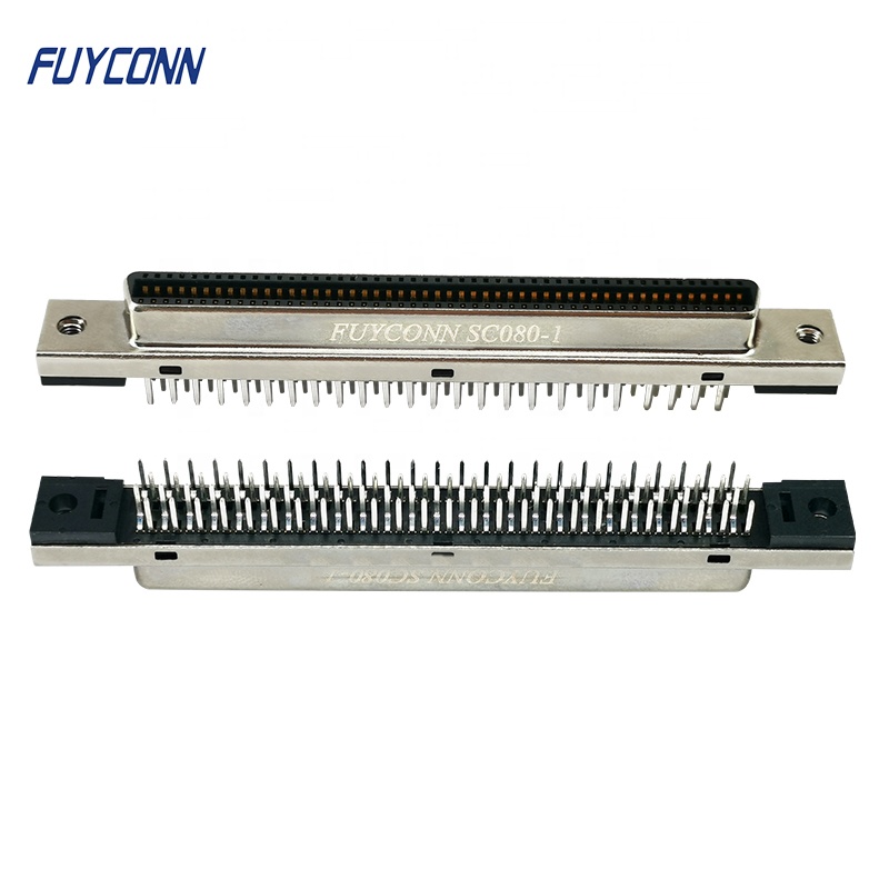 Вертикальный разъем PCB 1,27 P MDR SCSI типа CN, прямой разъем PCB 100Pin SCSI с вертикальными клеммами