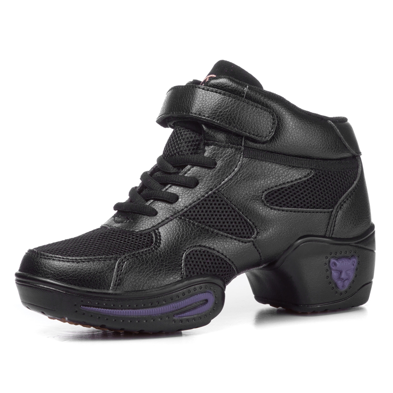 New Design High Top Leather Fabric Upper Split PU Sole Women Dance Shoes