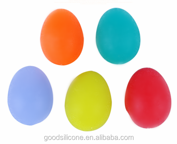 Egg-shaped Colorful Balls Silicone Hand Grip Massage Ball