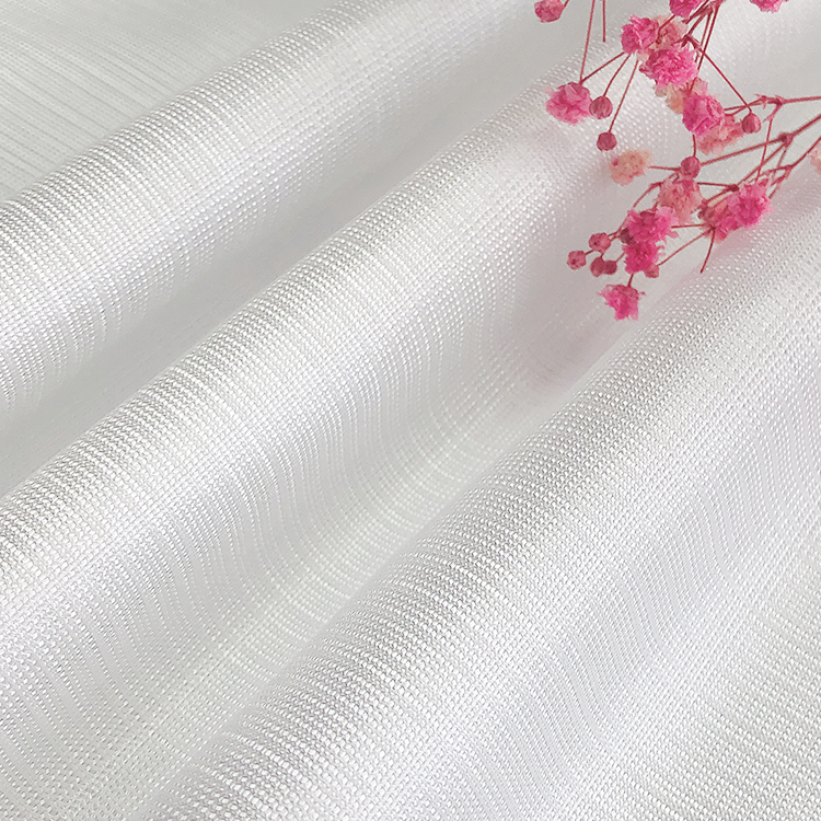 Wholesale High Quality cheap European modern knit 100% polyester pastel color sheer fabric