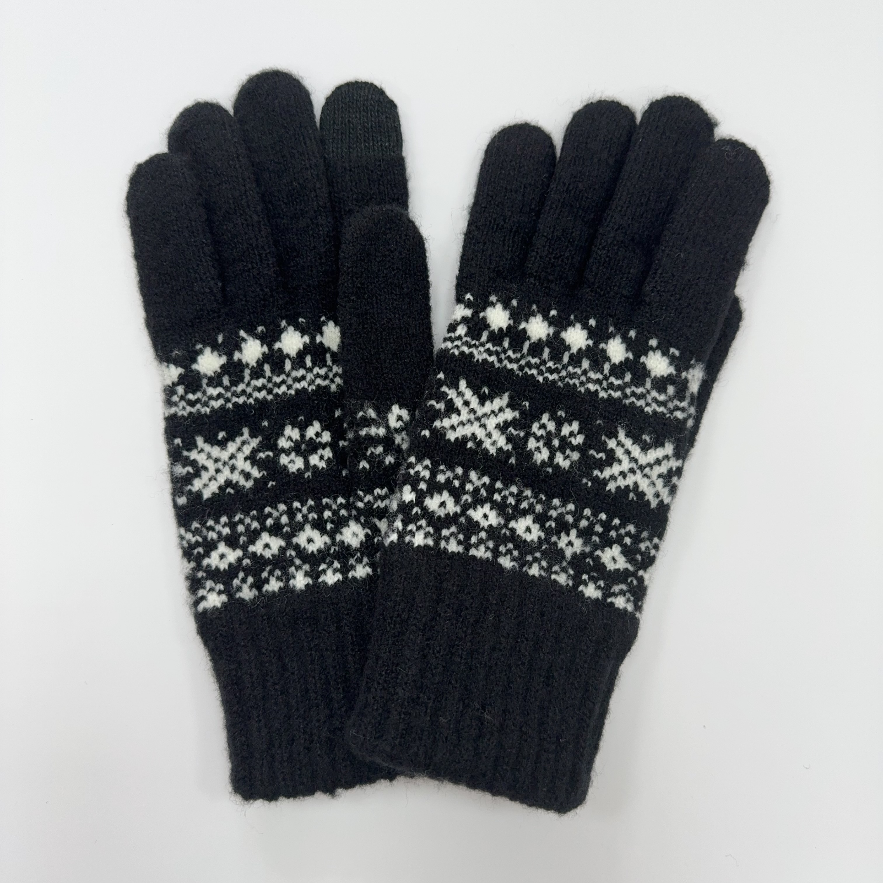 Winter Unisex Gloves With Finger Touch Screen, Classic Snowflake Gloves With Brushed Lining for Insulation and Warmth Gloves