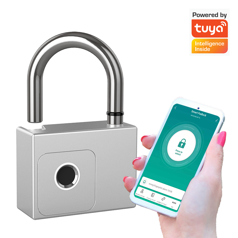 Tuya Smart figerprinting замок с ключом резервного копирования водонепроницаемый IP65 без ключа USB аккумуляторная батарея Анти-кражи цифровой замок