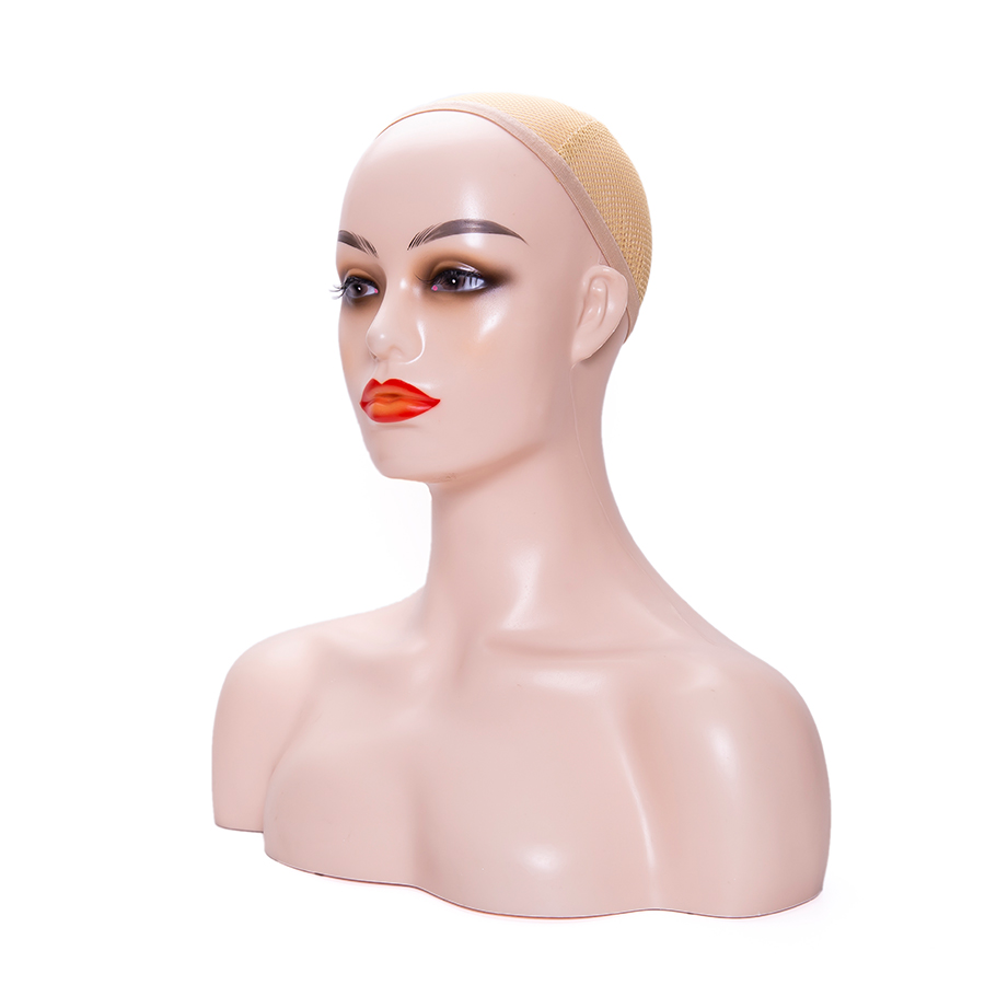 PVC Mannequin Head Model Realistic Mannequin Bust Wig Heads For Hat Wigs Sunglasses Jewelry Displaying