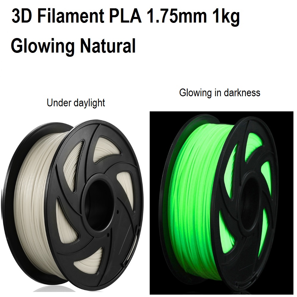 CooBeen 5 Colors Luminous Glowing 3D Filament PLA 1.75mm/1kg Roll Spool Reel Neat Winding for 3D Printer Filament ROHS Factory