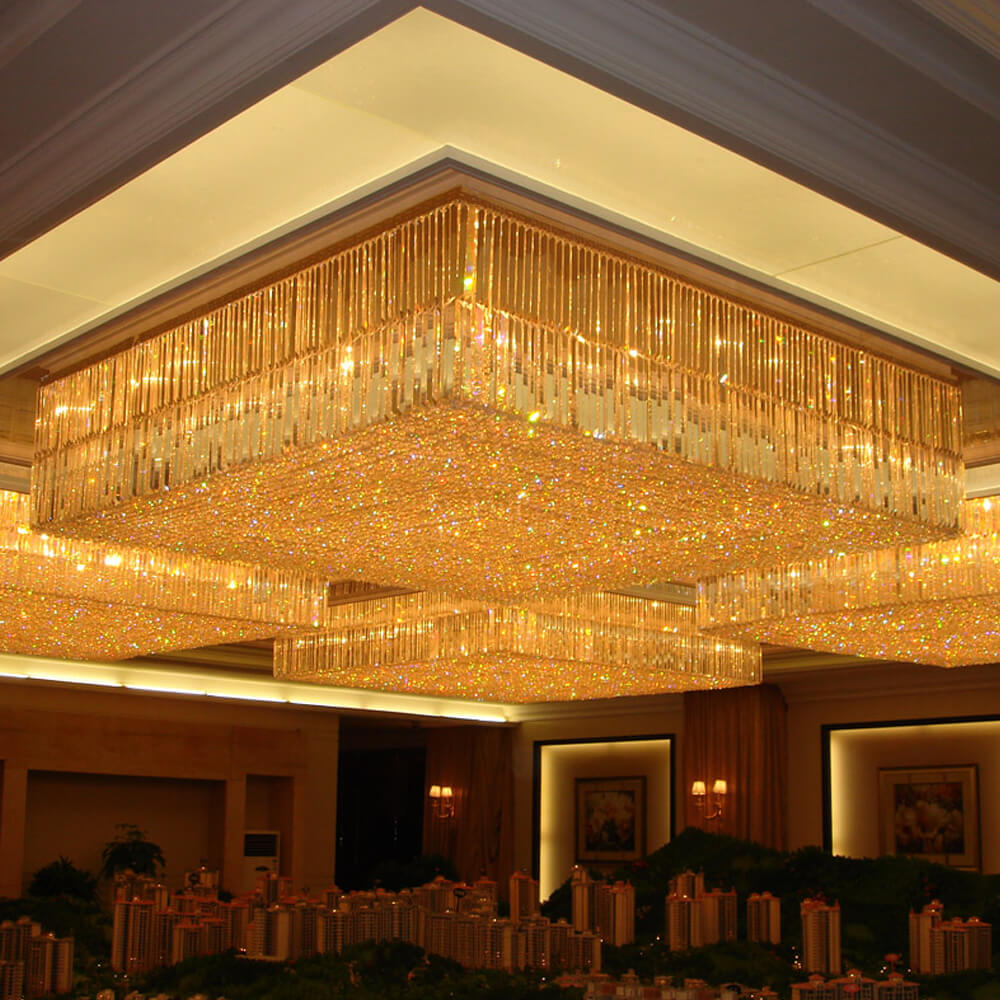 Modern custom large hotel luxury crystal chandelier