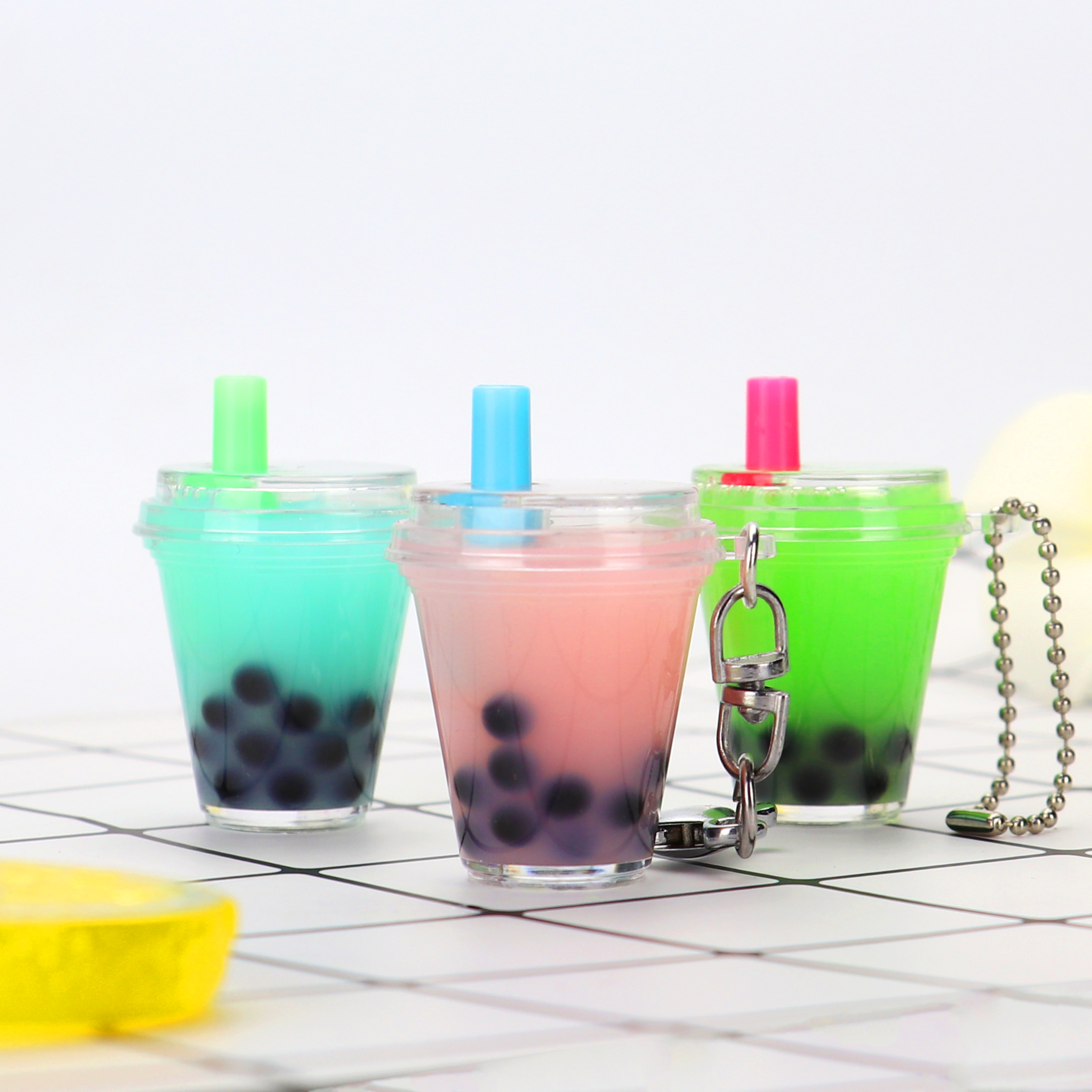 Новый молдинг плоская крышка купольная крышка diy пустая мини-чашка boba молоко чай брелок