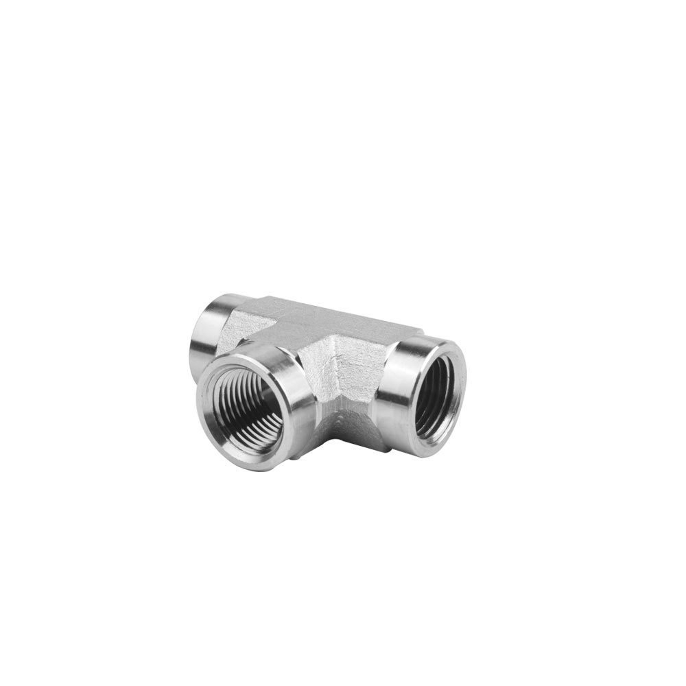 Popular Item Zinc Plated Carbon Steel Female Thread Pipe Branch Tee Fitting