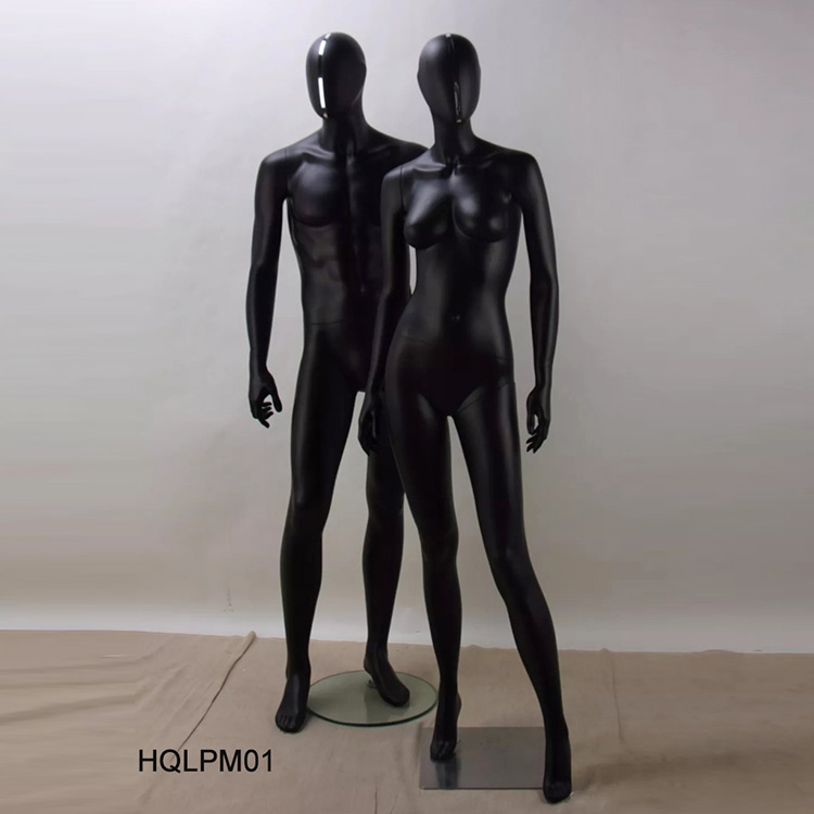 Window Display Fiberglass Mannequin Muscular Black Male Female Egg head Mannequin