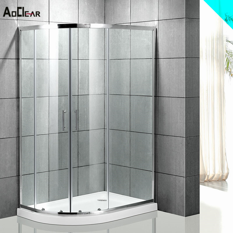 Aoclear A-307-C(L) 80*100*195 дешевые коммерческие раздвижные мокрого пространства l-образные Душевые кабины с ваннами