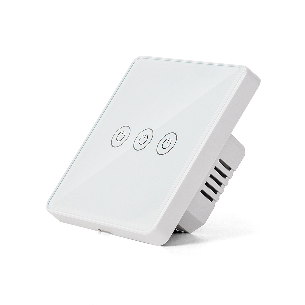 Tuya smartlife с 3Gang EU/UK Wi-Fi smart настенный переключатель света с сенсорным экраном, приложение пульт дистанционного управления и Alexa/google assistant Голосовое управление