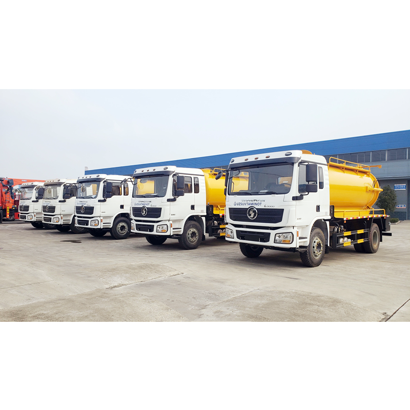 SHACMAN 4X2 12 куб. М 12-тонный вакуумный всасывающий танкер для сточных вод с вакуумным насосом