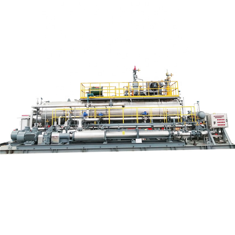 High efficiency booster station for oil and gas mixed transportation
