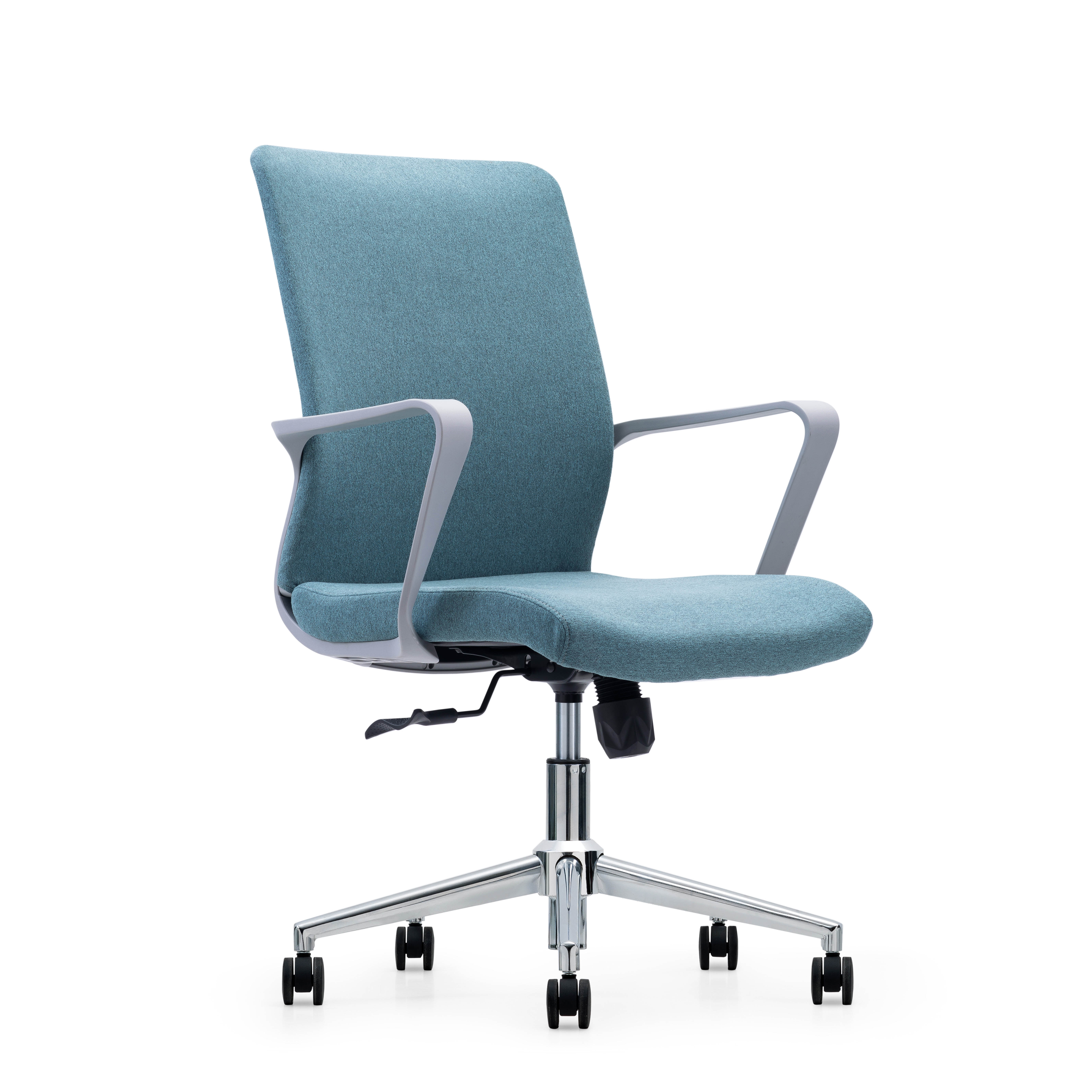 Cheap New design Mid Back Frabic Office Chair Task Chair White Back Good Plastic Chair