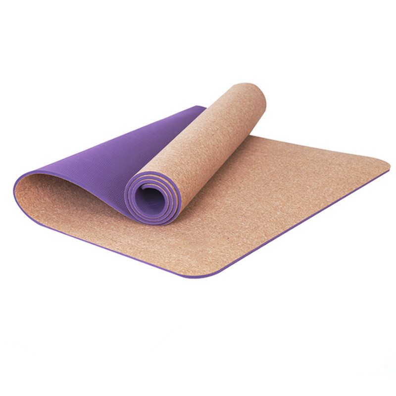 Hot selling wholesale lead the industry eco friendly printed natural cork tpe yoga mat