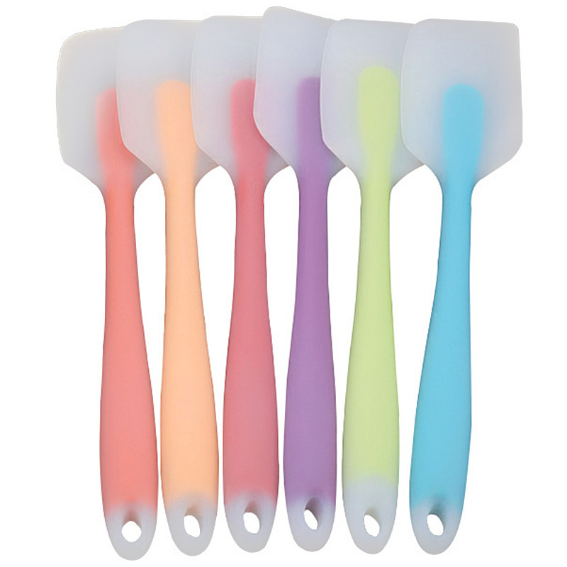 Ecouw Kitchen Large Silicone Spatula Food Grade Cake Spatula Butter Knife Translucent Baking Tool Integrated Spatula