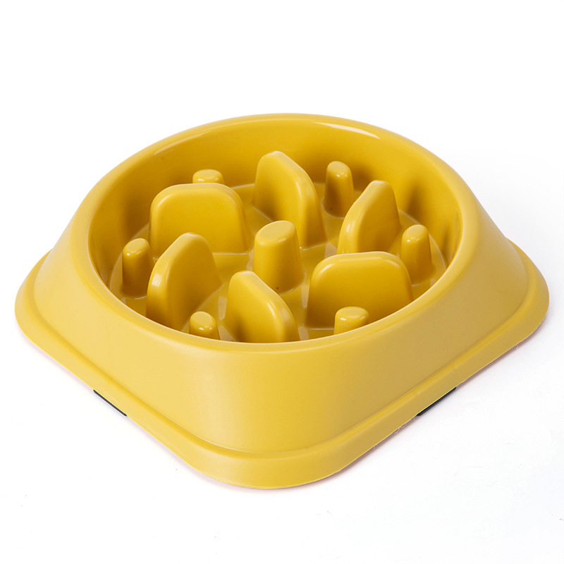 Hot selling multi-colors portable plastic slow feeder dog bowl pet indoor use smart pet feeder