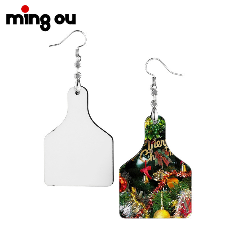 Dye Sublimation MDF Double Side Earring Blank Photo Promotional Gift