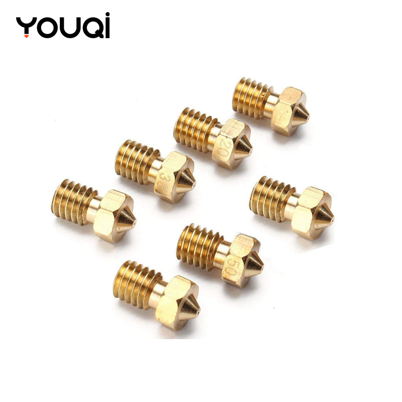 YouQi Brass V6 V5 сопло для 3d принтера 0,2 0,3 0,4 0,5 0,6 0,8 1,0 мм E3D V6 сопло