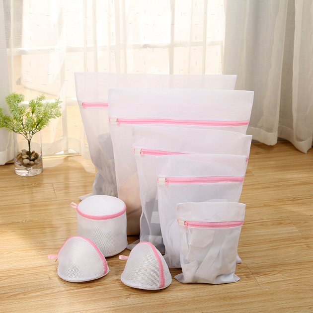 Custom Eco-friendly Hotel Home Travel Reusable Cloth Mesh Laundry Wash Bags
