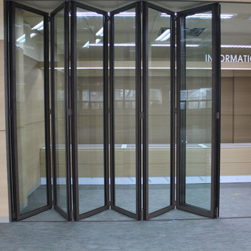 Deda Electric Glass Doors for sunroom Aluminum Frame galss folding Door