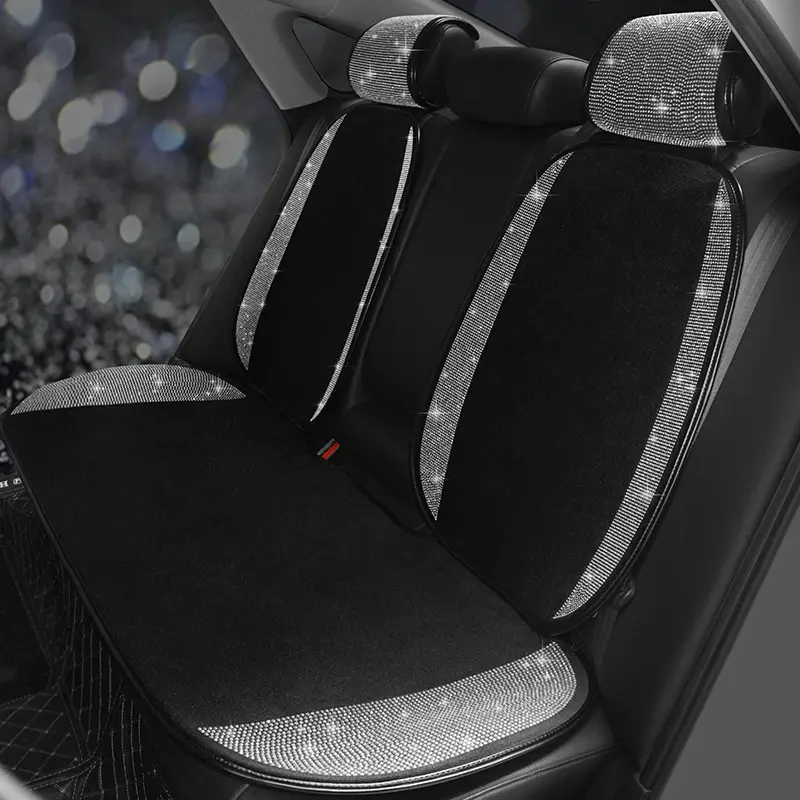 Универсальный женский комплект аксессуаров для автомобиля, накидки из шелка с бриллиантами для летних сидений