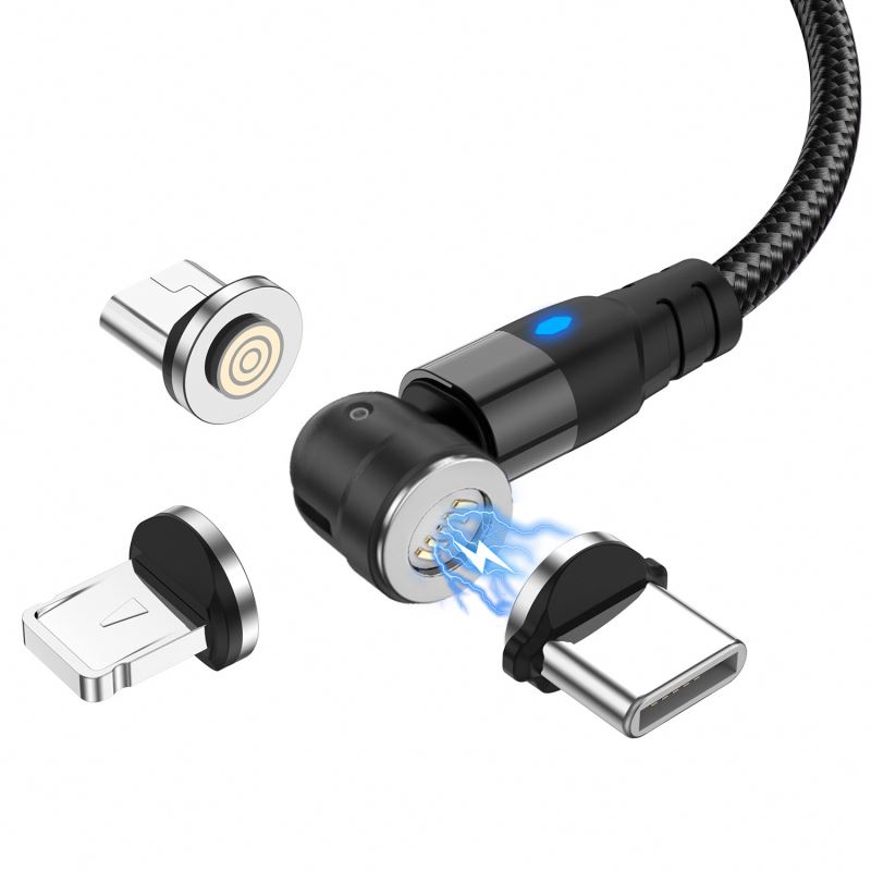 540 degree nlylon braided magnetic phone charger for kid smart watch