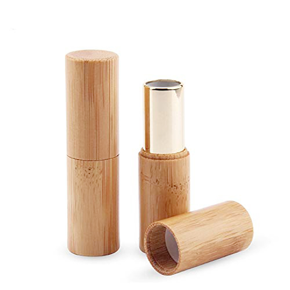 Wanuocraft Customized Logo Bamboo Lipstick Tube Cosmetic Lipstick Container 5ML Wholesales