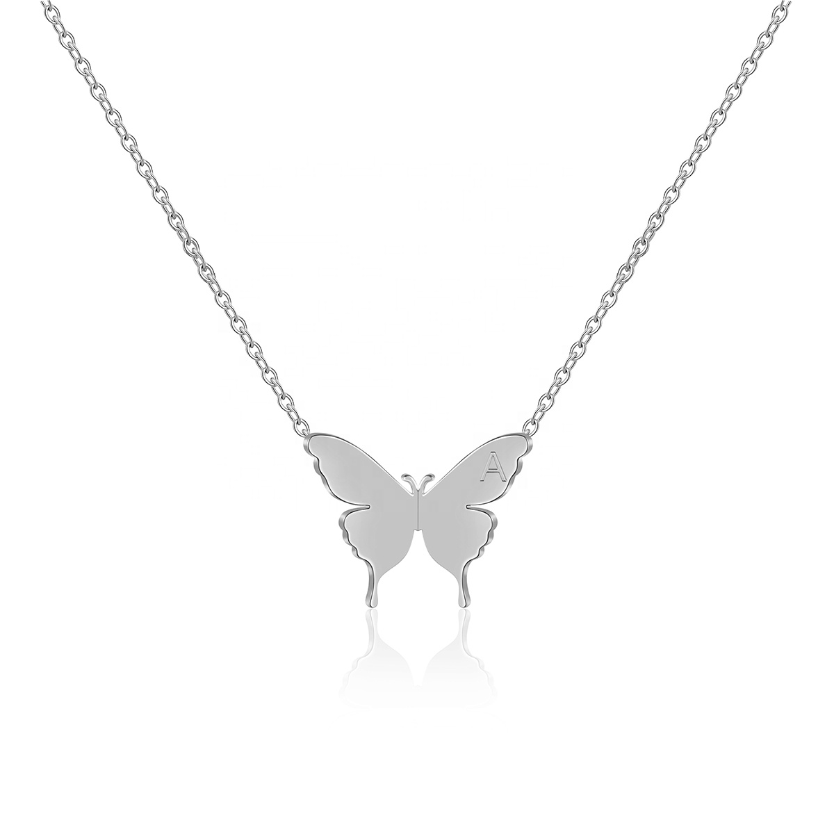 Joycuff 316L Stainless Steel Silver Gold Rose Gold Dainty Delicate Korean Butterfly Necklace Girls