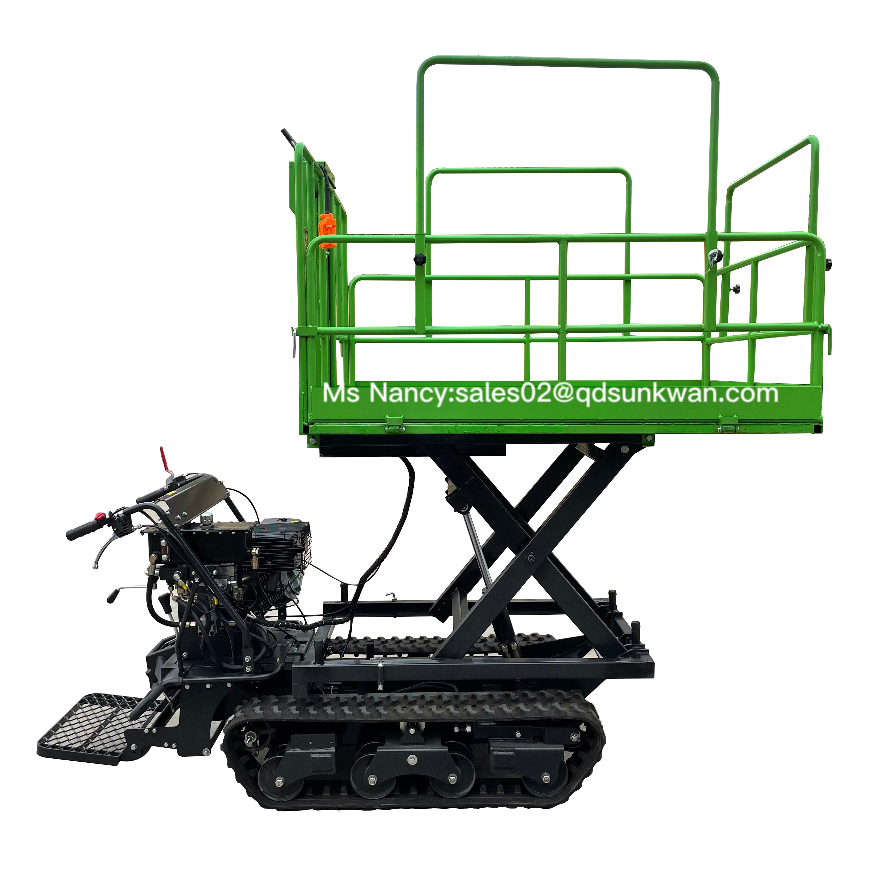 Самоходная Мобильная подъемная Рабочая платформа 650 мм-1400 мм Loncin 390cc предоставлена SF2680SP SUNKWAN 1600*1200*1200 2325*1260*1720