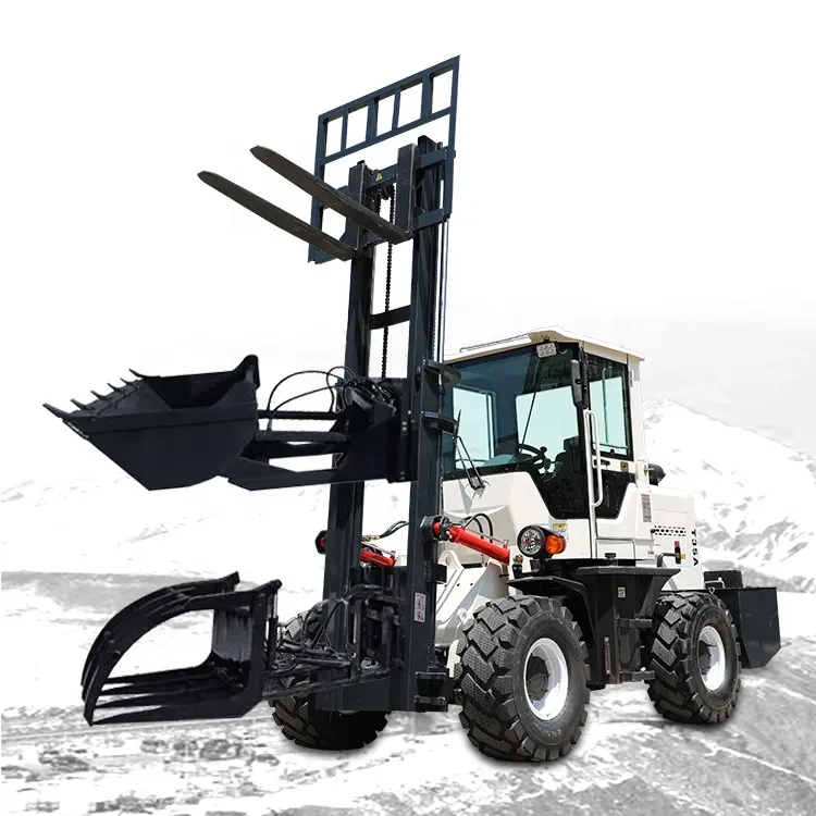 China 2.5 3 3.5 4 5 6 7 Ton Forklift Off Road 4WD 4x4 All Rough Terrain Forklift Diesel Forklift Truck Price for Sale