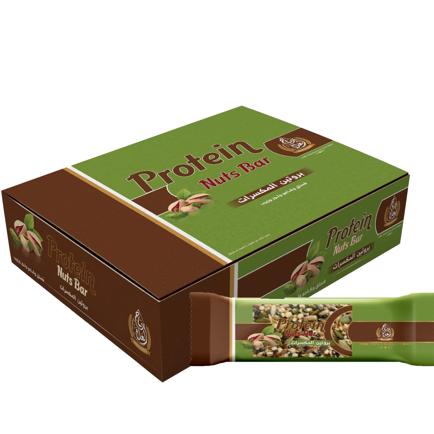 Pistachio, cashew, almond and raisin bar Protein Nut Bar Energy Bar in Packet Saudi Arabia Retaj Al-Ghala Biscuits Wholesale