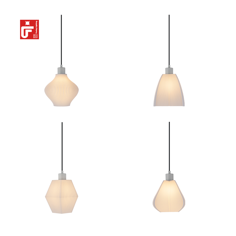 New Designs 3D Printed Acrylic Chandeliers & Pendant Lights With E27 For Decorative Interior Lighting