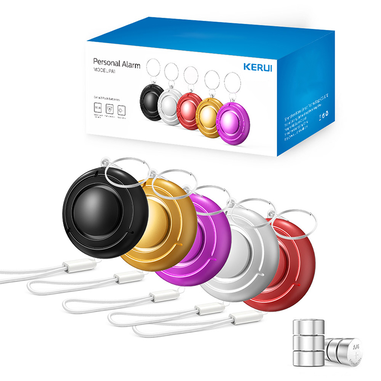 Kerui 120db personal alarm mini keychain personal safety alarm personal siren alarm keychain