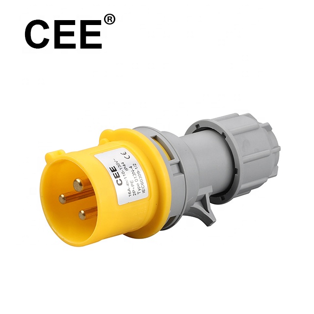 CEE 3Pin 4h желтая штепсельная вилка 110v 16a штепсельная и гнездовая промышленная вилка и розетка