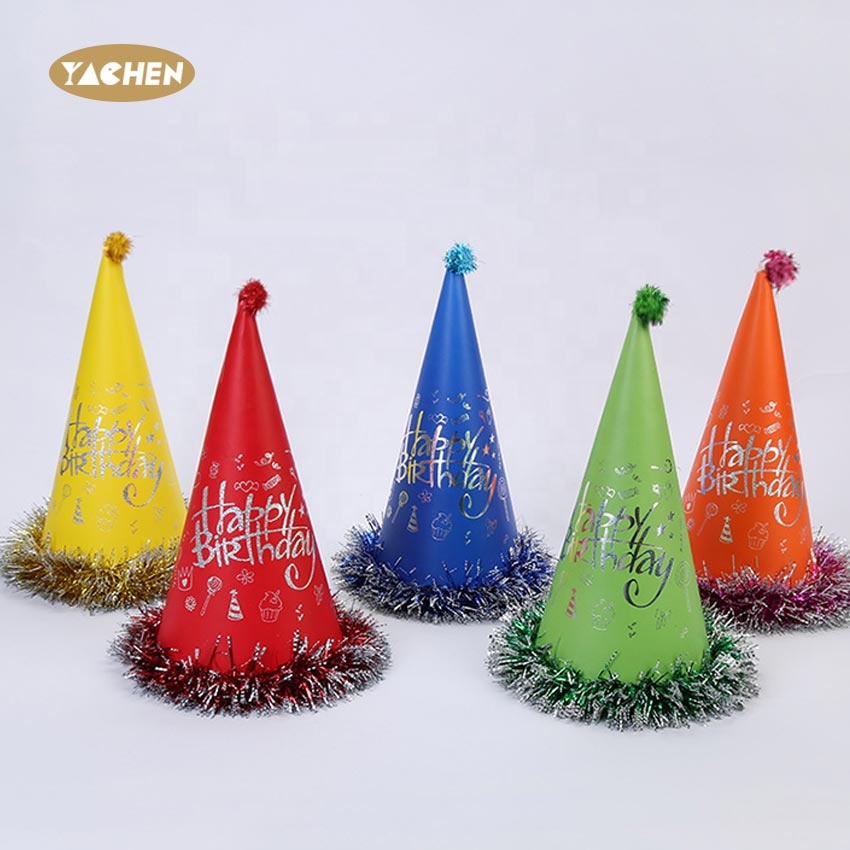 YACHEN 1st birthday hat children birthday party paper cap baby birthday party hats for kids