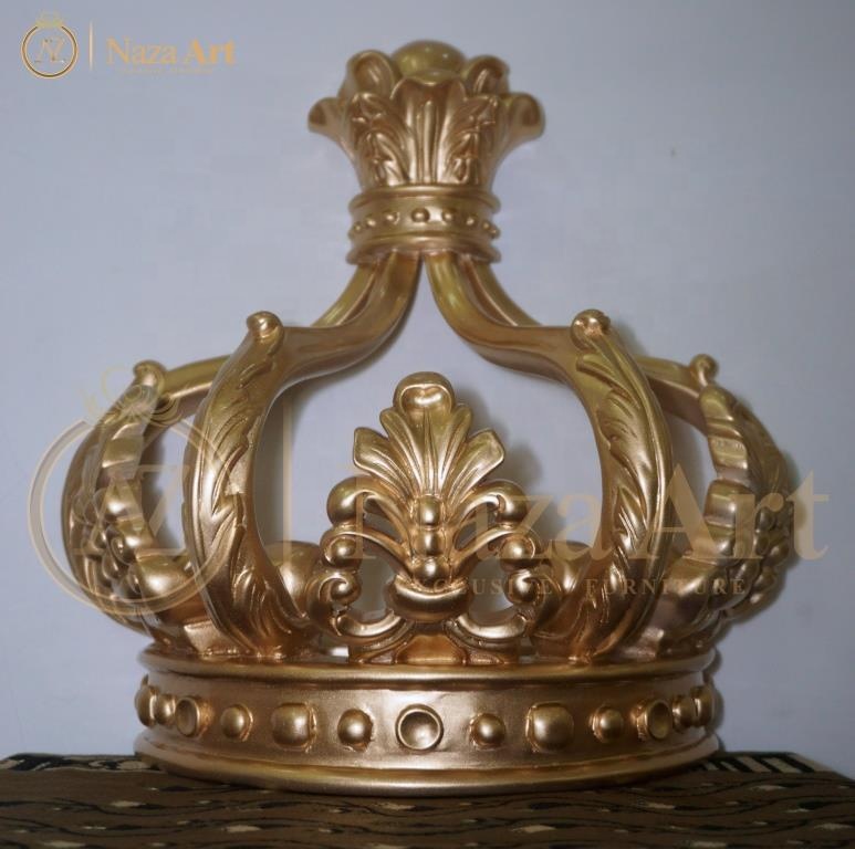 Резная Корона, деревянное украшение из массива красного дерева
