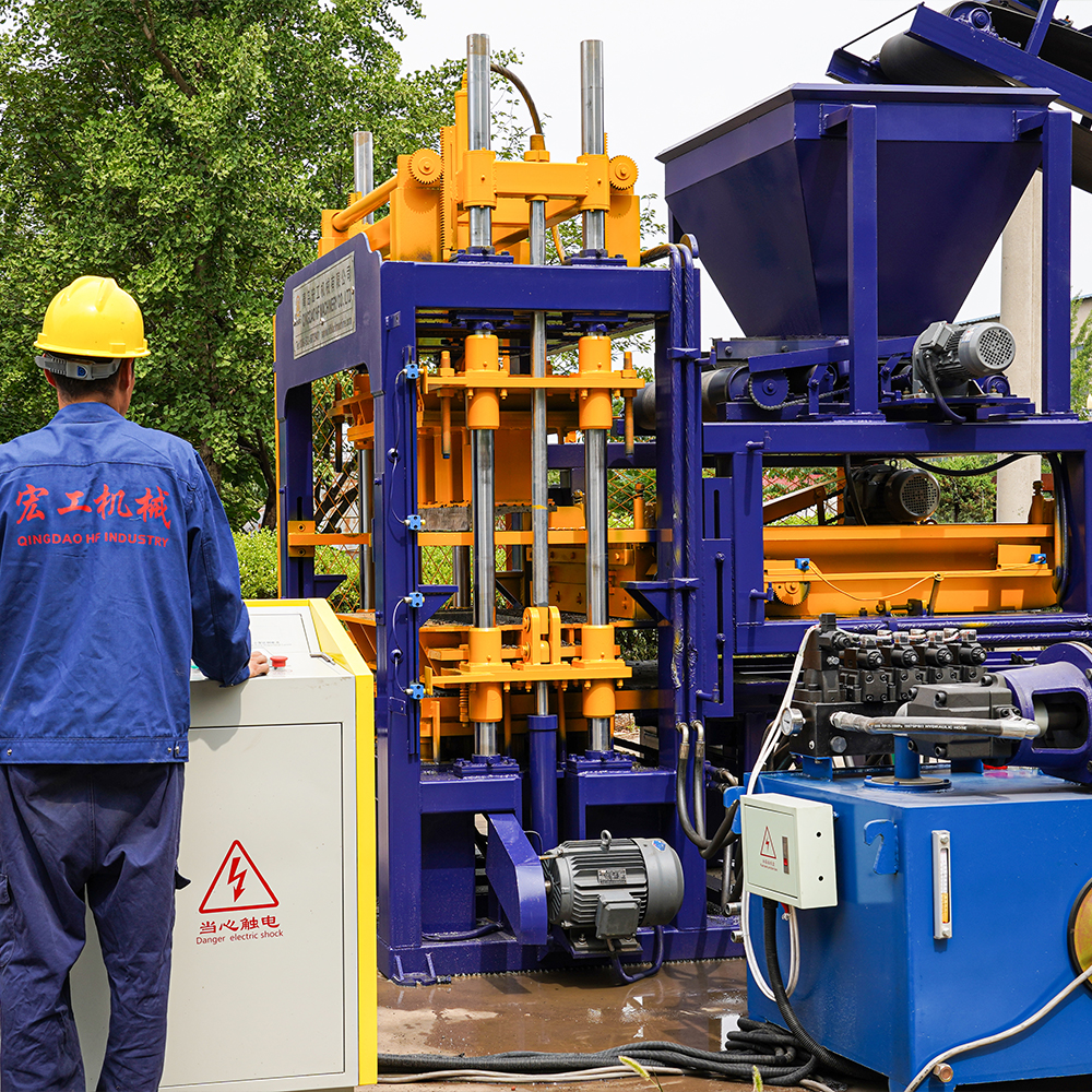 Techman Plastic Recycle Bricks making Machine QT5-15 Paver Mold Block making Machine Hydraulic Interlocking Block Machine