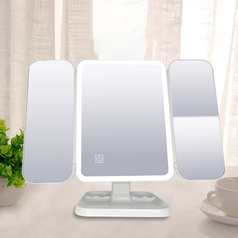 Rotate freely Foldable cosmetic mirror with 1X/2X/3X magnify LED Lighted Vanity Makeup Mirror