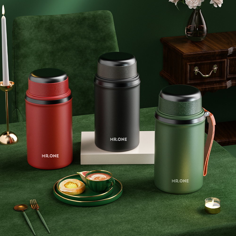 Vacuum Flask Bottle Thermos Cup Stainless Steel Double Wall Travel Logo Custom Wholesale 1L Gift Stew Pot Long-term preservation