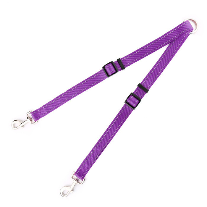 Custom Heavy duty Adjustable Smart Reflective Slip Dog leash Nylon Luxury Designer Double Dog leash
