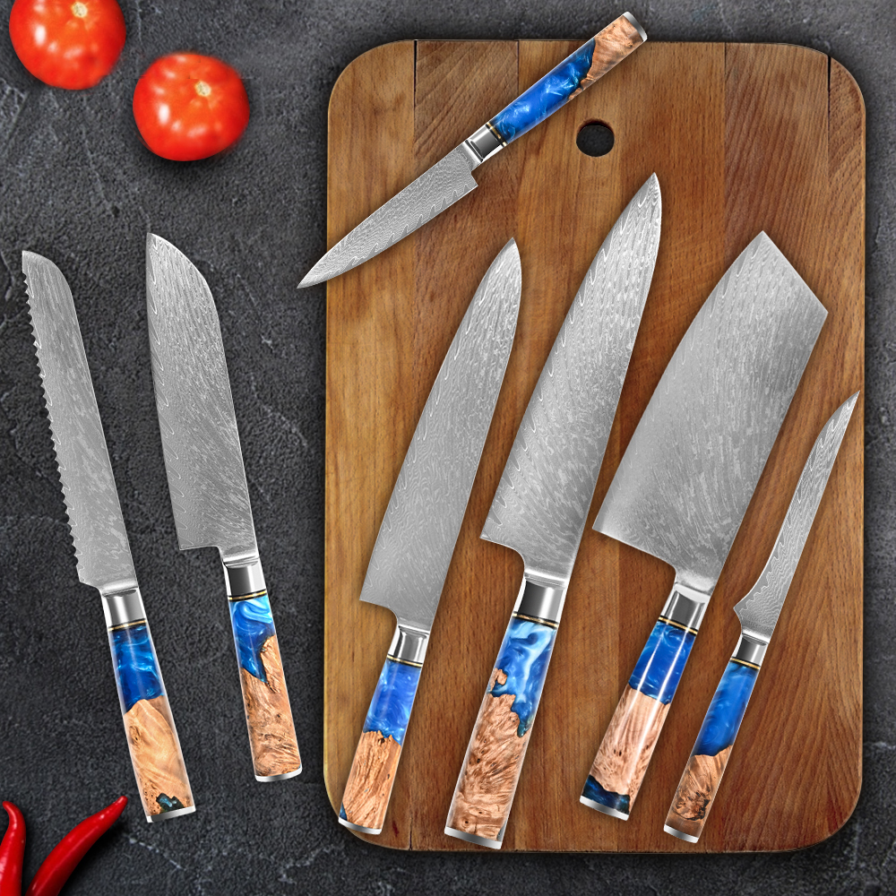 Custom 8 inch Cuchillo Damasco Stainless Steel Knives Kitchen Knife